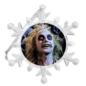 Beetlejuice Movie Snowflake Blinks Lit Holiday Christmas Tree Ornament